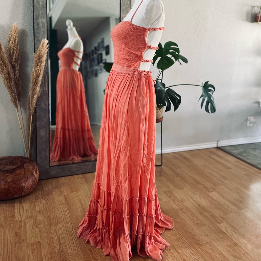 Beautiful coral  maxi